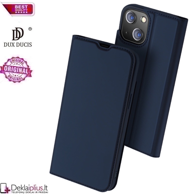 Dux Ducis dirbtinės odos viršelis dėklas - mėlynas (Apple Iphone 14 Plus) Dux Ducis dirbtinės odos viršelis dėklas - mėlynas (Apple Iphone 14 Plus)